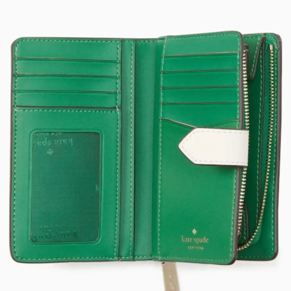 kate spade cream wallet with red & green watermelon print